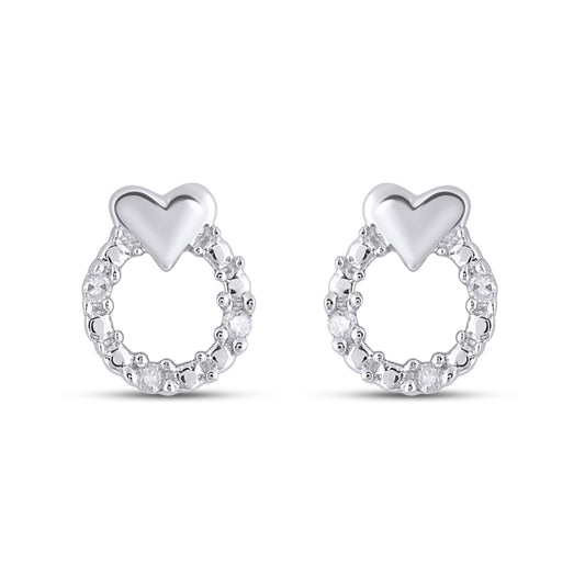 925 SS 0.02CT D- EARRINGS