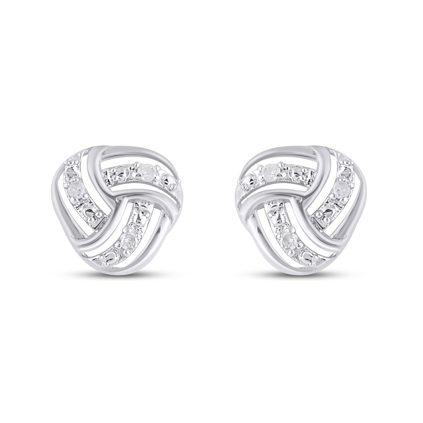925 SS 0.02CT D- EARRINGS