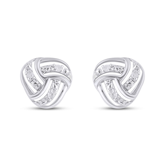 925 SS 0.02CT D- EARRINGS