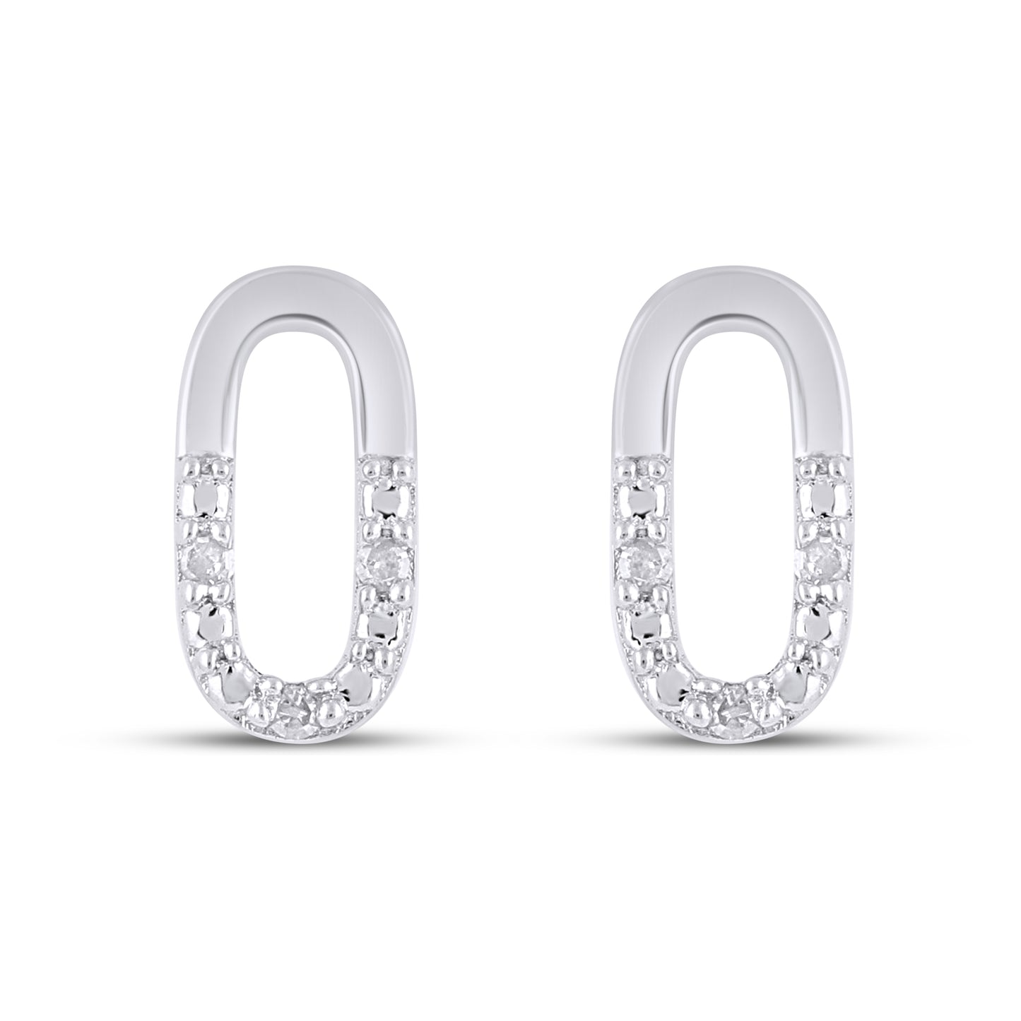 925 SS 0.02CT D- EARRINGS