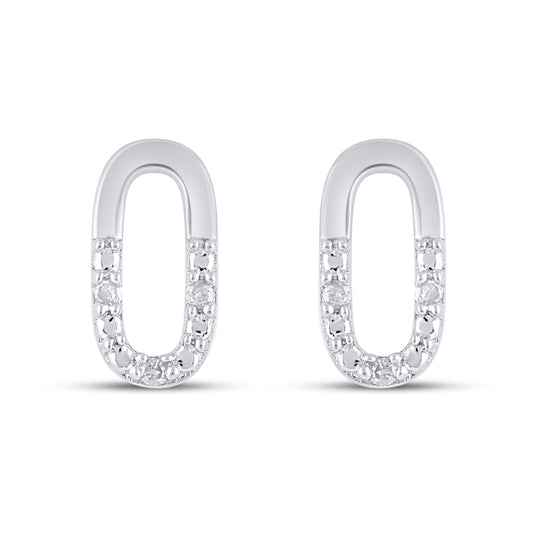 925 SS 0.02CT D- EARRINGS
