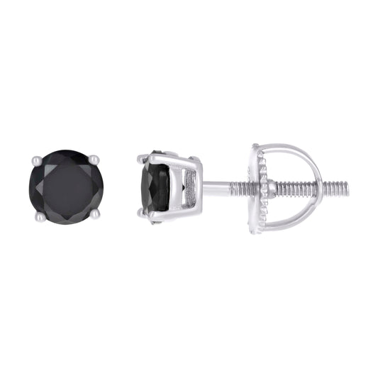 925 Sterling Silver Cz Earrings 4mm Screwback