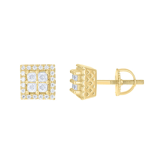 925 Sterling Silver Mossanite Stone Earring Ctw 0.