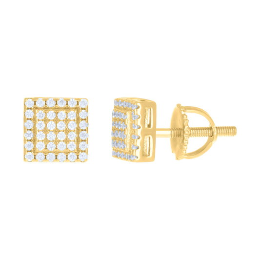 925 Sterling Silver 0.22Ctw Moissanite Earrings