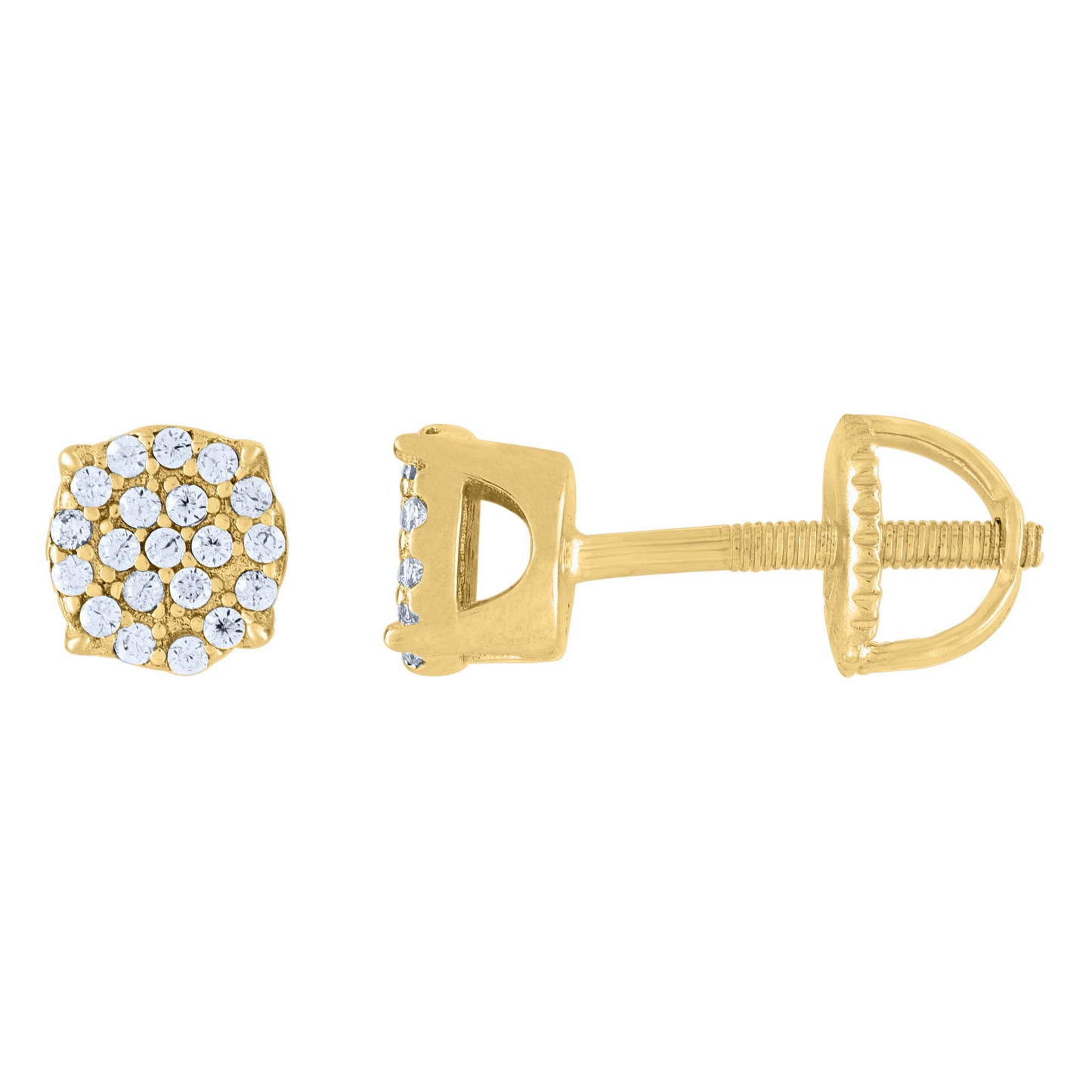 925 Silver Earrings With Moissanite Ctw 0.28