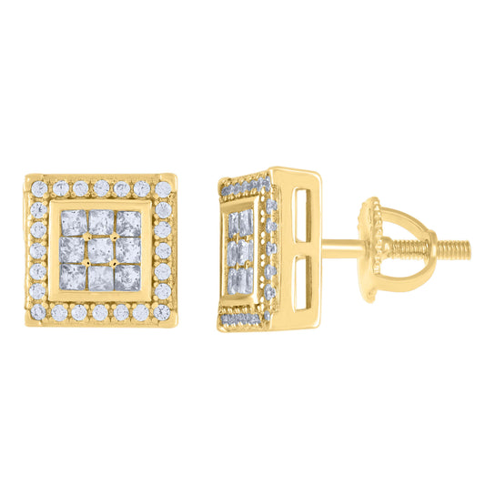 925 Sterling Silver 0.62Ctw Moissanite Earrings