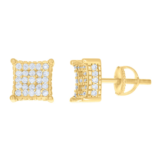 925 Sterling Silver Mossanite Stone Earring Ctw 0.