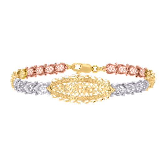 14Kt Gold Cz Bracelet