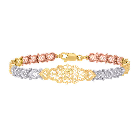 14Kt Gold Cz Bracelet