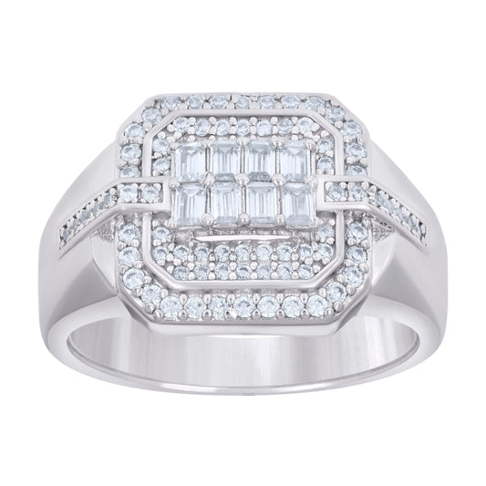 925 Sterling Silver Cz Ring S8