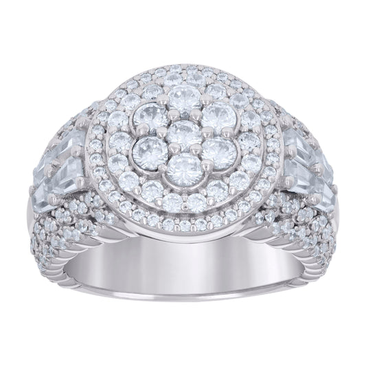 925 Sterling Silver Cz Ring S8