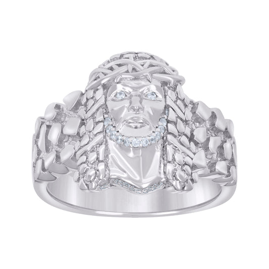 925 Sterling Silver Cz Ring S7
