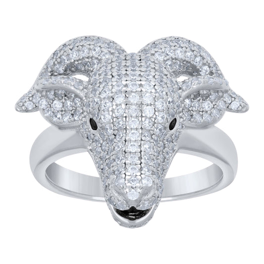 925 Sterling Silver Cz Ring S7