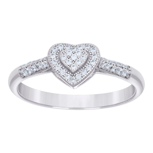 925 Sterling Silver Cz 8mm Ring S5