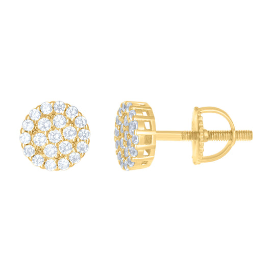 925 Silver Earrings With Moissanite Ctw 0.53