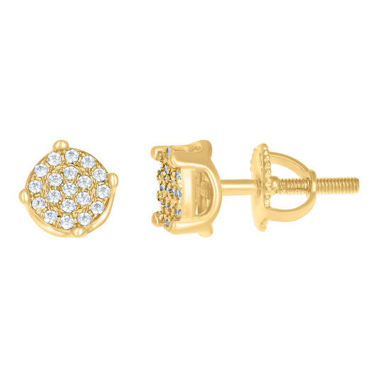 925 Silver Earrings With Moissanite Stones Ctw 0.2