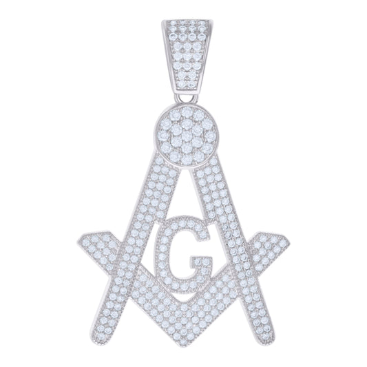 925 Sterling Silver Pendant Moissanite Ctw 1.91