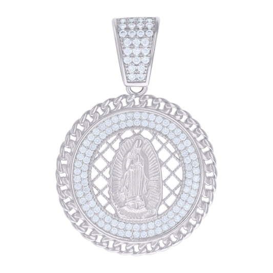 925 Sterling Silver 0.84Ctw Moissanite Pendant