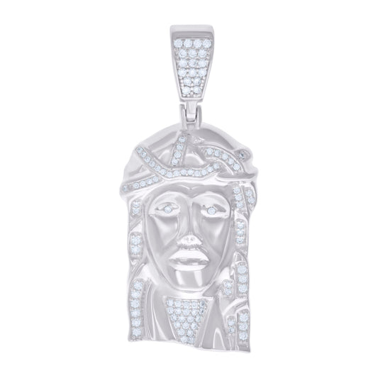 925 Sterling Silver Pendant Moissanite Ctw 1.12