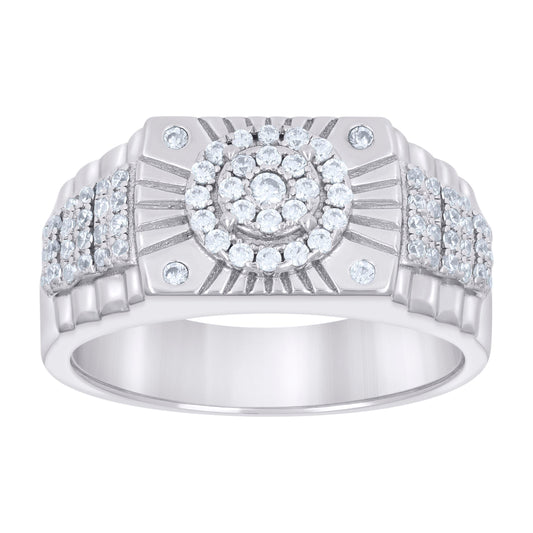 925 Sterling Silver Cz Ring S8