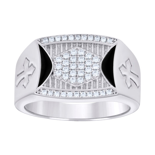 925 Sterling Silver Cz Ring S8