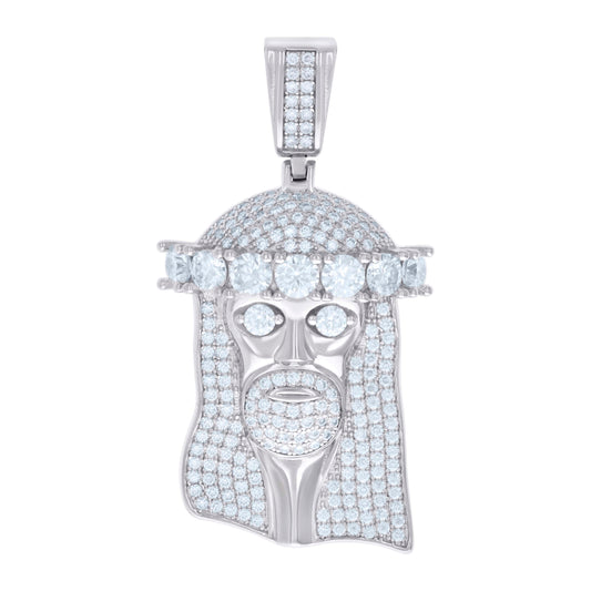 925 Sterling Silver Pendant Moissanite Ctw 4.11