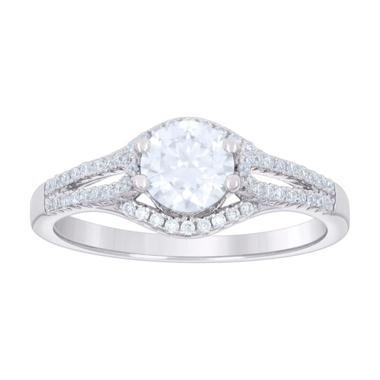 925 Sterling Silver Cz Ring S5