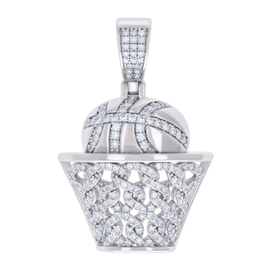 925 Sterling Silver 1.01Ctw Moissanite Pendant