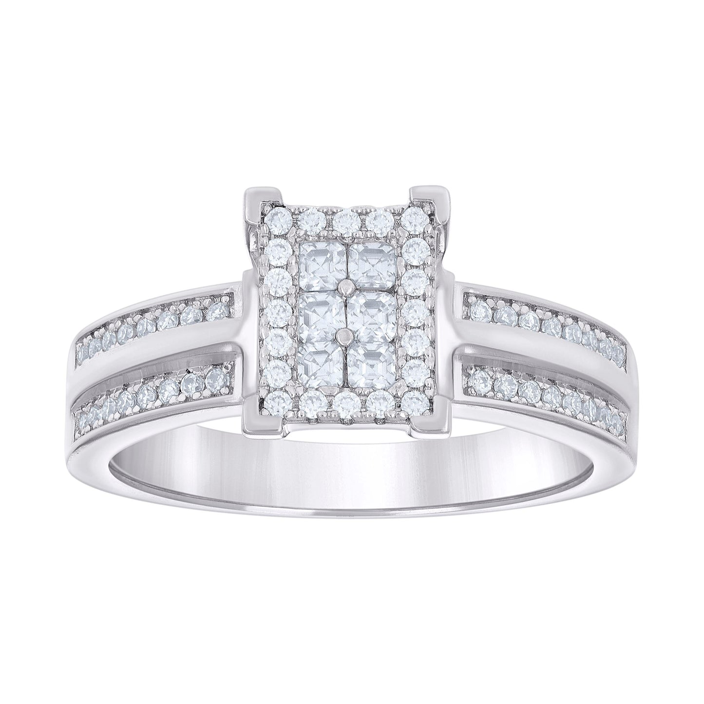925 Sterling Silver Cz Ring S5