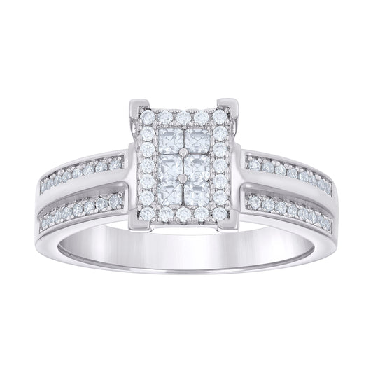 925 Sterling Silver Cz Ring S5