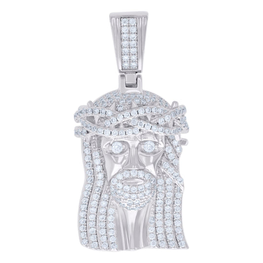 925 Sterling Silver Pendant Moissanite Ctw 1.15