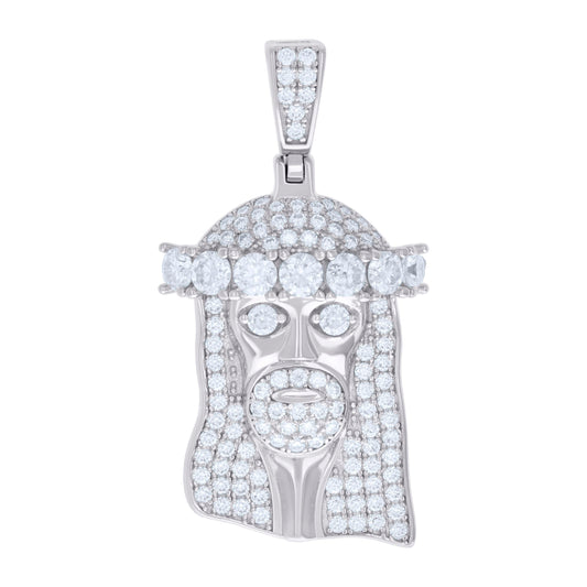 925 Sterling Silver Pendant Moissanite Ctw 1.67