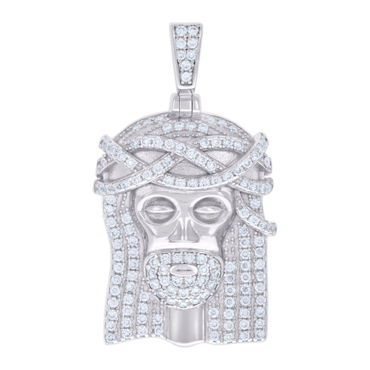 925 Sterling Silver Pendant Moissanite Ctw 0.78