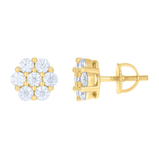 925 Sterling Silver 1.32Ctw Moissanite Earrings