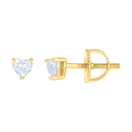 925 Sterling Silver Earring Moissanite Ctw 0.22