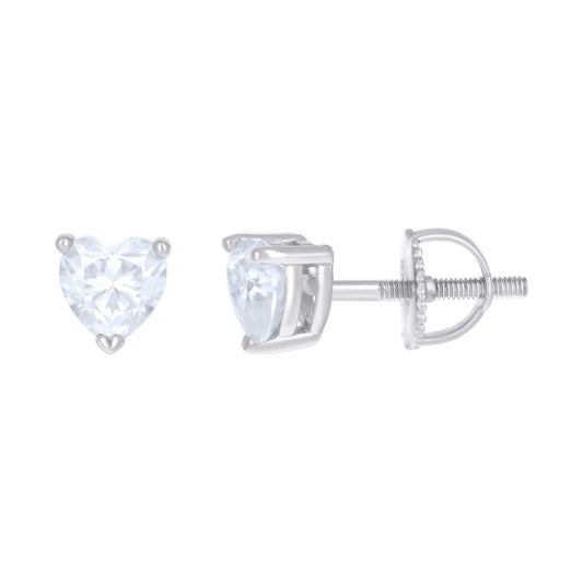 925 Sterling Silver Earring Moissanite Ctw 1.00