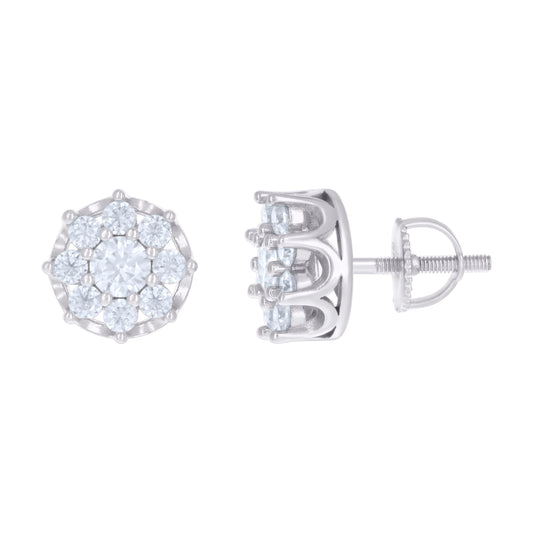 925 Sterling Silver 1.97Ctw Moissanite Earrings