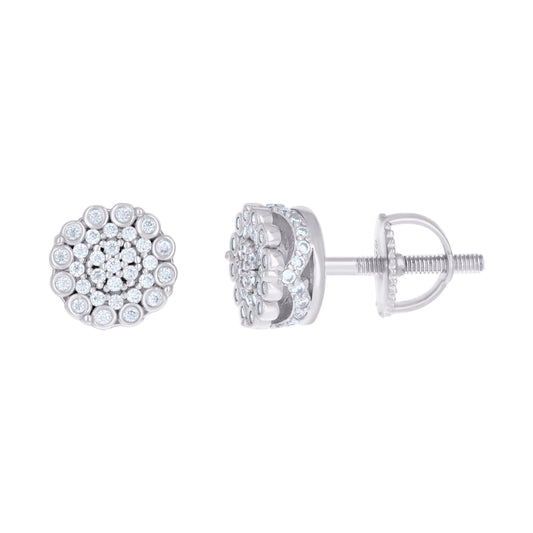 925 Sterling Silver Earring Moissanite Ctw 0.62