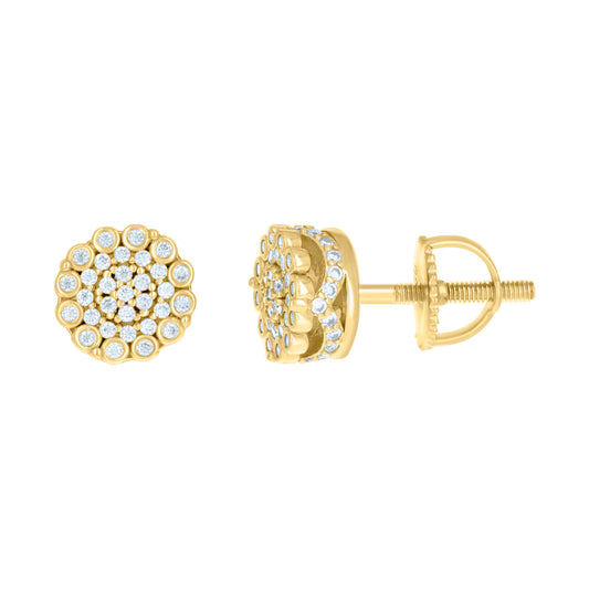925 Sterling Silver Earring Moissanite Ctw 0.62