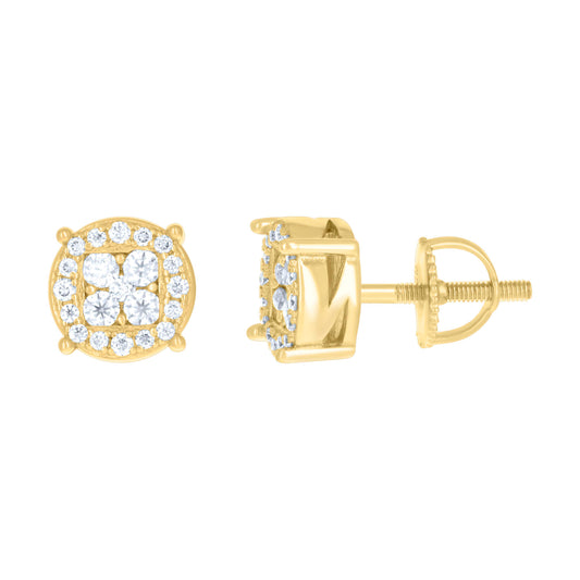 925 Sterling Silver 0.51Ctw Moissanite Earring