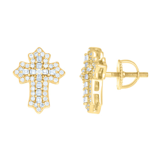 925 Sterling Silver Earring Moissanite Ctw R:0.42,