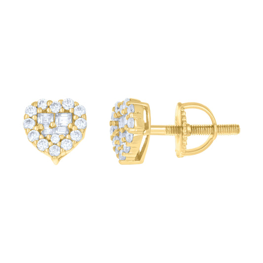 925 Sterling Silver Cz R:0.26Ctw, B: 0.18Ctw Moiss