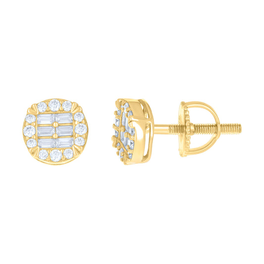 925 Sterling Silver Earrings Moissanite Ctw R:0.20