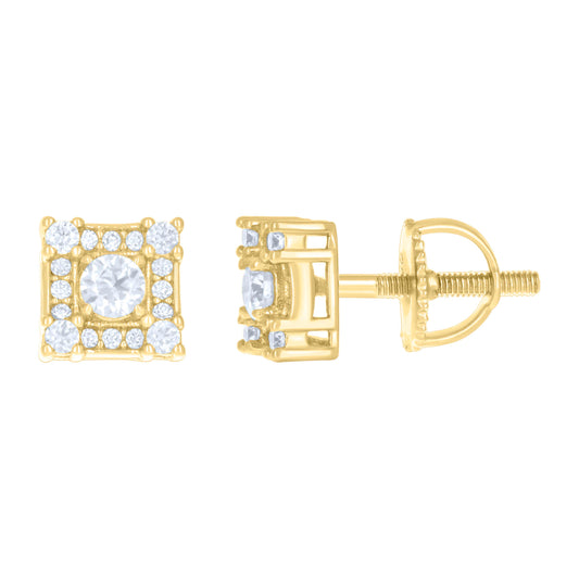 925 Sterling Silver 0.42Ctw Moissanite Earrings