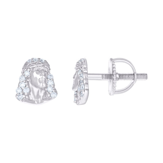 925 Sterling Silver Earrings Moissanite Ctw 0.13