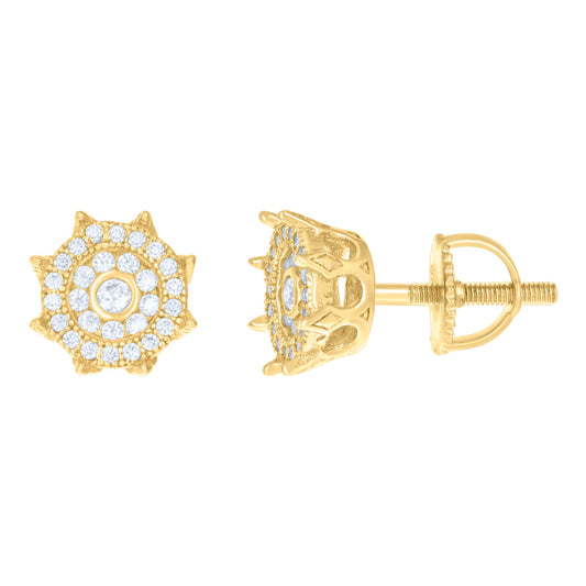 925 Sterling Silver Earrings Moissanite Ctw 0.34