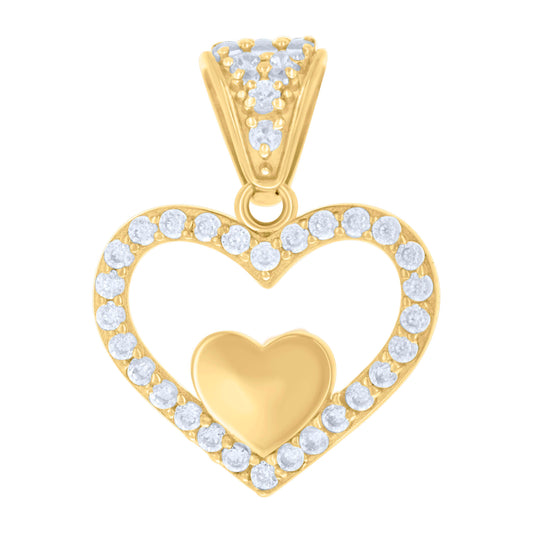 14Kt Gold Cz Pendant
