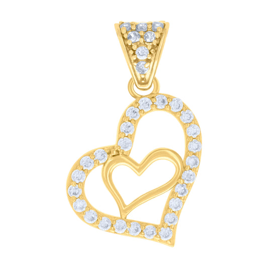 14Kt Gold Cz Pendant