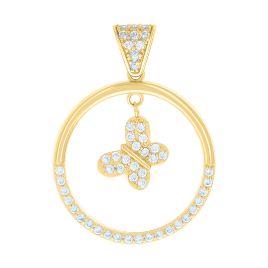 14Kt Gold Cz Pendant