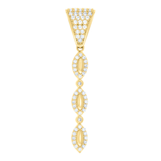 14Kt Gold Cz Pendant